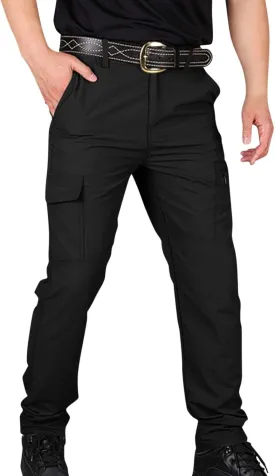 ADHOWBEW Tactical Pants Men Workout Hiking Work Relaxed Fit Big and Tall Elastic Waist Joggers
