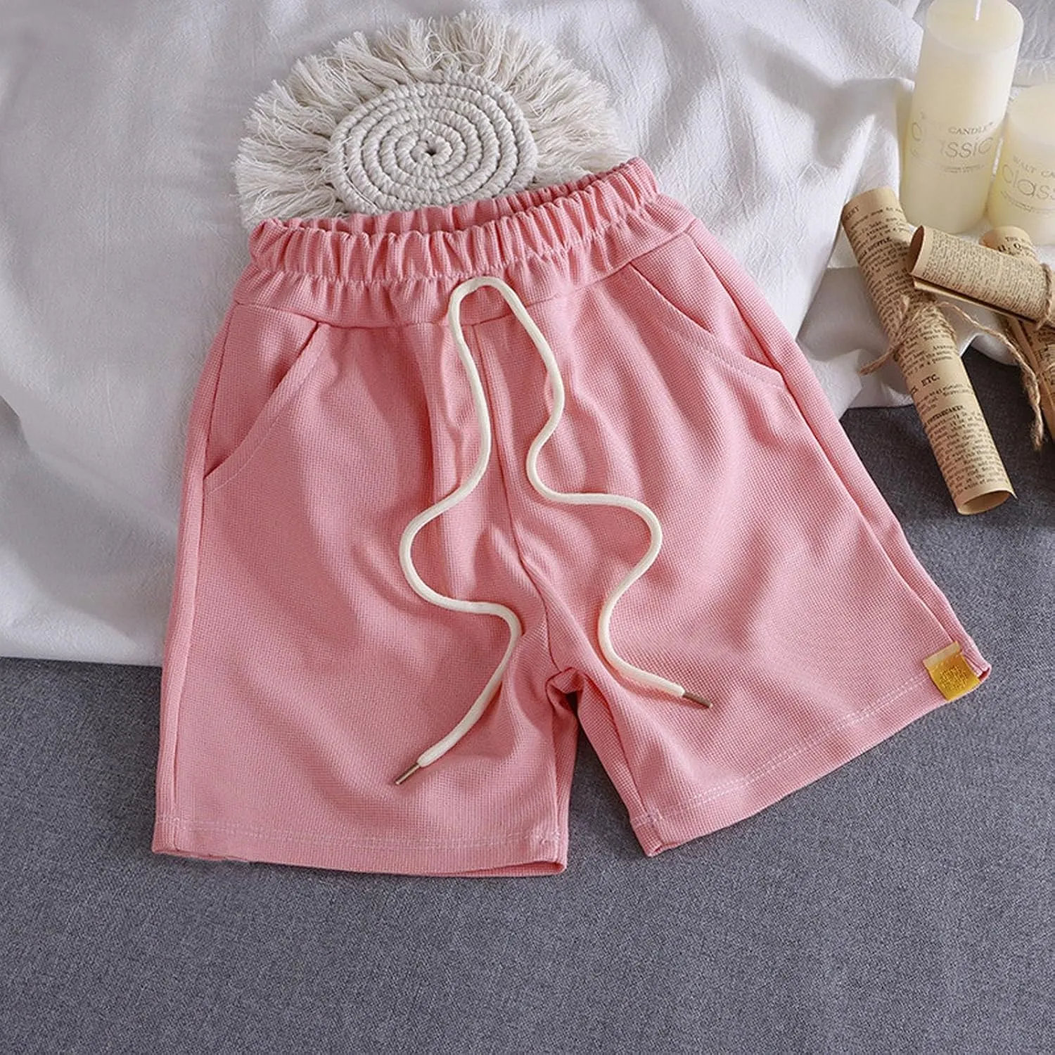 Athletic Running Shorts for Boys Casual Pull on Jogger Short Pants with Pockets Toddler Summer Active Short