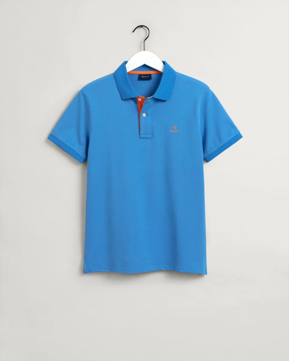 GANT - Contrast Collar Pique SS Rugger, Day Blue (M Only)