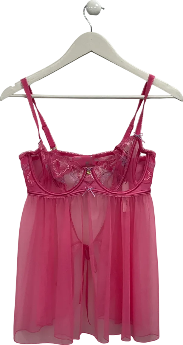 Lounge Underwear Pink Mariana Babydoll Set UK M