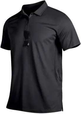 Mens Golf Polo Shirts Short Sleeve Moisture Wicking Performance Tactical Athletic T Shirt Casual Collared Shirt