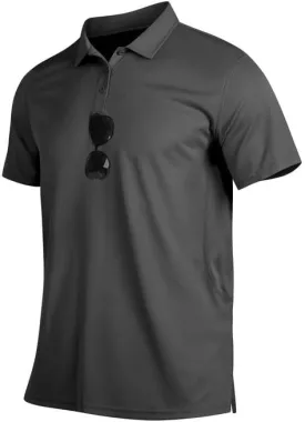 Mens Golf Polo Shirts Short Sleeve Moisture Wicking Performance Tactical Athletic T Shirt Casual Collared Shirt