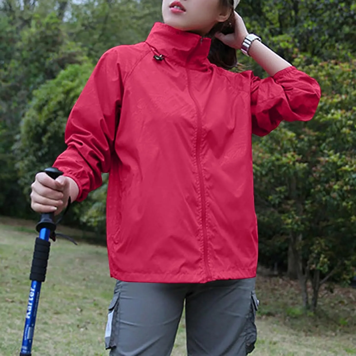 Rain Jacket Women Lightweight Hooded Raincoat Waterproof Windbreaker Jackets 2025 Packable Rain Coats with Pockets